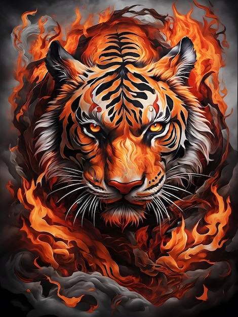 Craft an image of a tiger tattoo