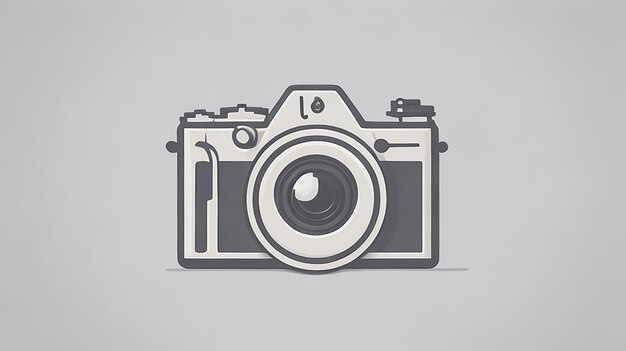 Craft a simple camera line icon