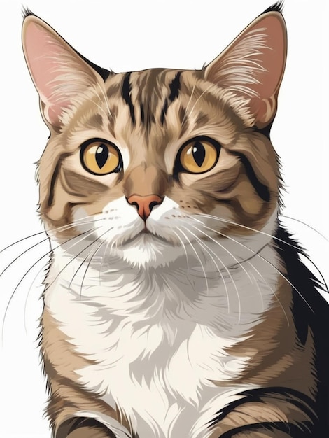 Сделайте векторную иллюстрацию с изображением кошки