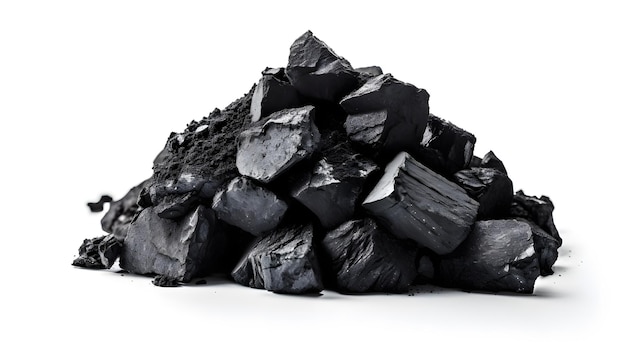 Crafter456 Heap of coal isolated on white