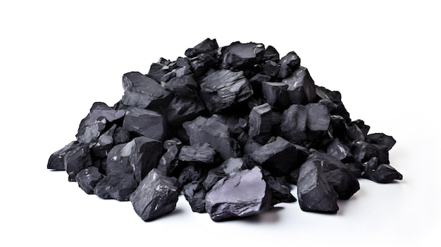 Crafter456 Heap of coal isolated on white