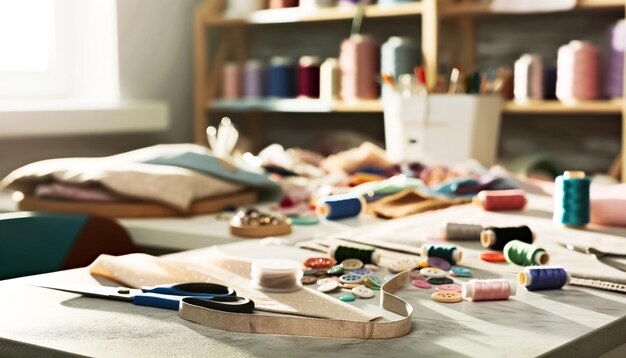 写真 crafting abundance - 活気のある創造的な素材のスペクトルを作り出す