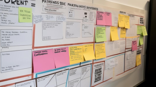 Crafting a business model canvas outlining key AI generated