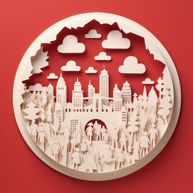 Crafting Canada 3D Paper Cut Artwork Празднование Дня Канады