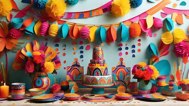 Crafting a Lively and Colorful Celebration Background