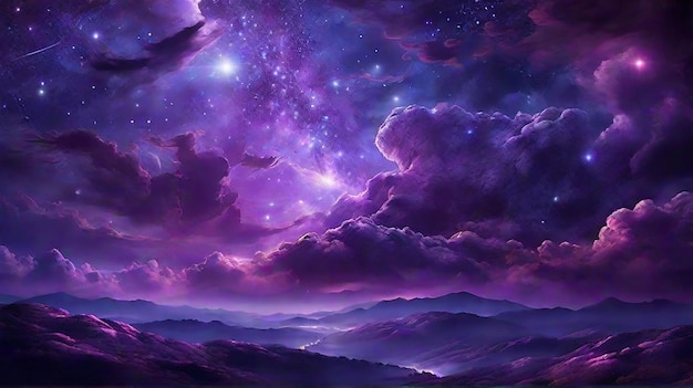 Создание очаровательной ночной сцены в темно-фиолетовом цвете