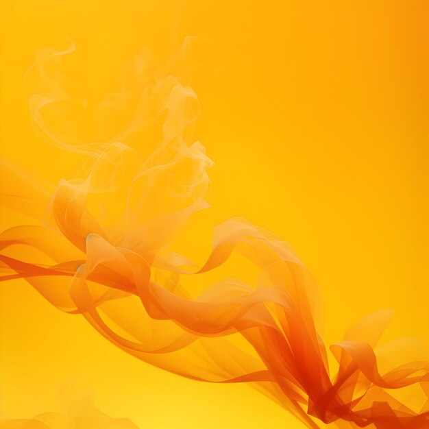 Photo crafting an orange smoke effect on a radiant yellow background a stunning fusion of warmth