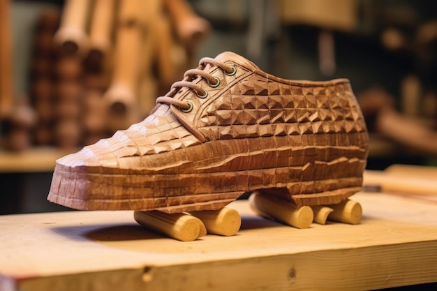 Crafting a shoe sole from a block of wood