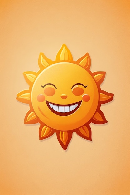 웃는 태양 로고 아이콘 제작