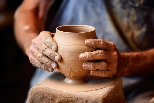 Crafting a unity cup from pottery clay