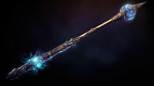 Photo crafting and upgrading a powerful magical staff