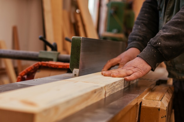 Craftsman working in his workspace