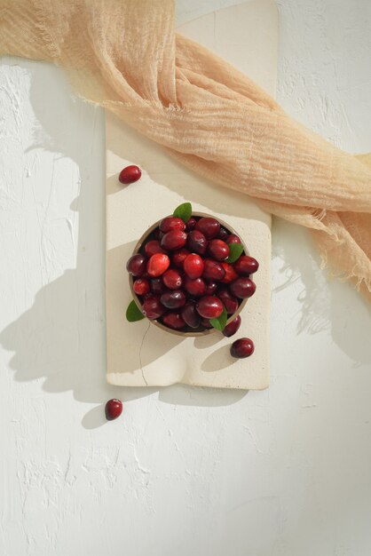 Photo cranberries in a bowl