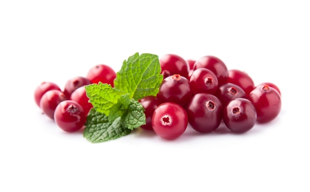 Cranberries with mint