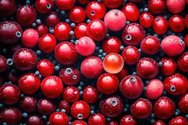 Cranberry background of cranberry water with cranberries Food history