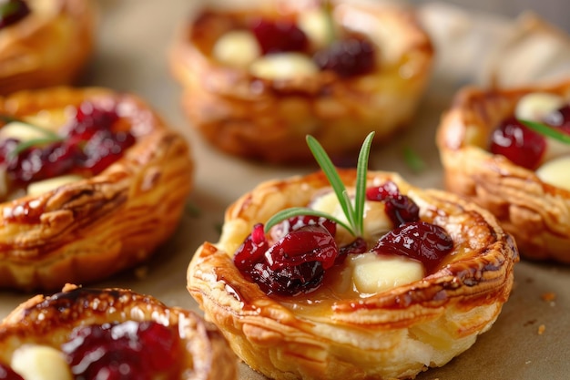 cranberry brie mini tarts food