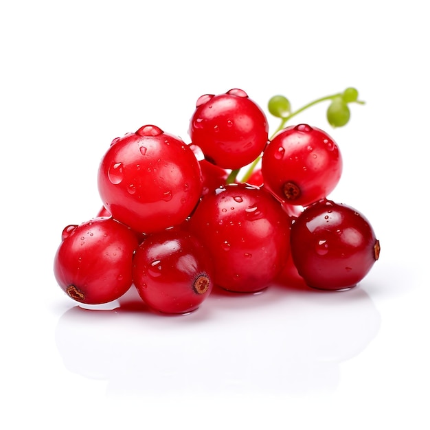 Cranberry fruit on white background