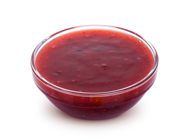 Cranberry sauce isolated on white background