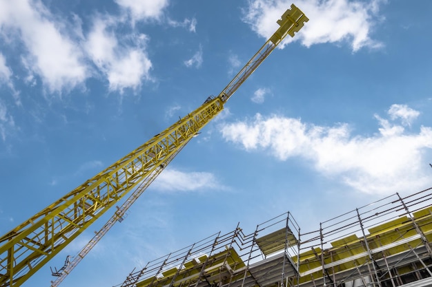 Crane and building under construction