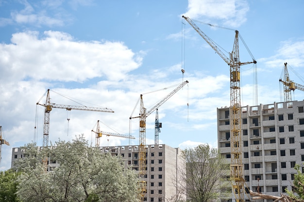 Crane building construction