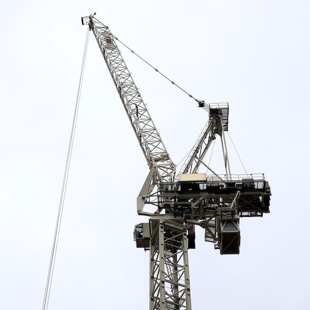 Crane in building site