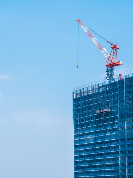 Crane on building