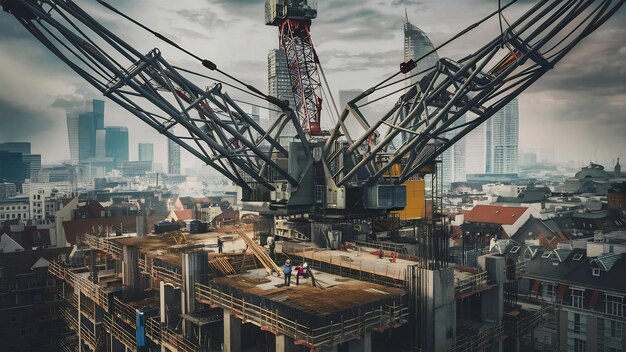 Crane construction building