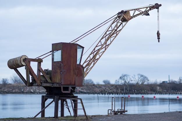 Photo crane in port