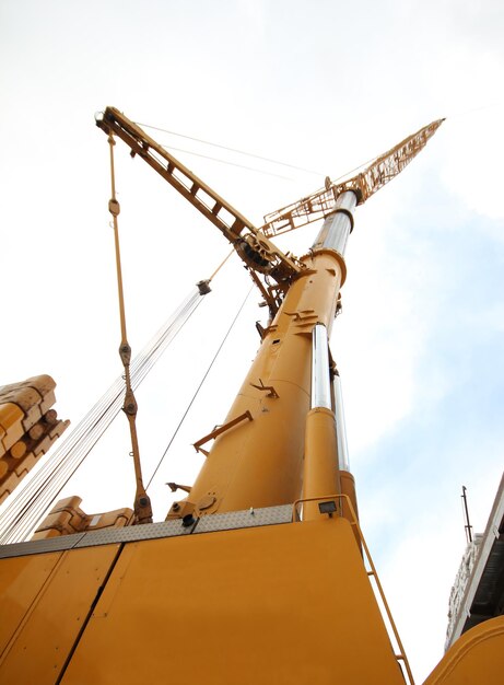 Crane towards the sky Construction site