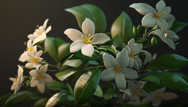 Crape Jasmine Flower Generative AI