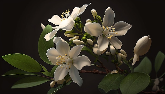 Crape Jasmine Flower Generative AI