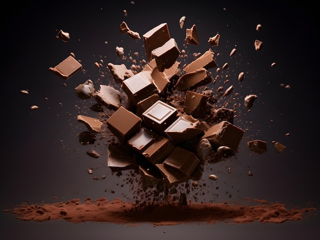 crashende en explosiechocoladereep Chocoladesnoepjes