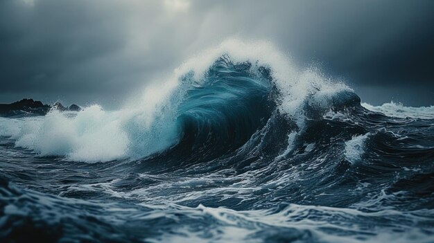 Photo a crashing ocean wave