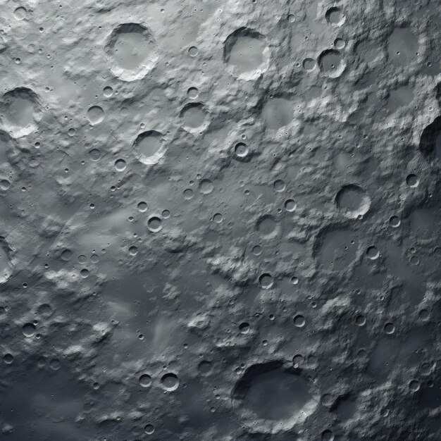 Premium AI Image  Cratered Moon Unveiling the Unique Texture of the 