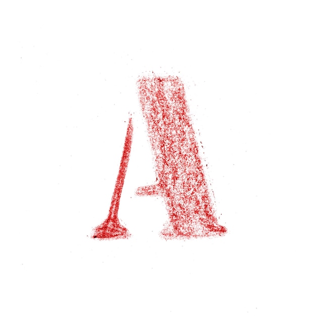 Crayon character alphabet and signs isolated over the white background