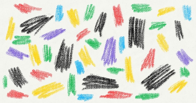 Photo crayon colored scribble pattern on paper