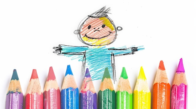 Crayon Drawing of a Childs Favorite Journey Generative AI