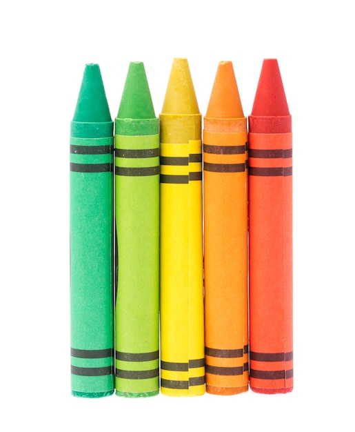 Photo crayon isolated on white background