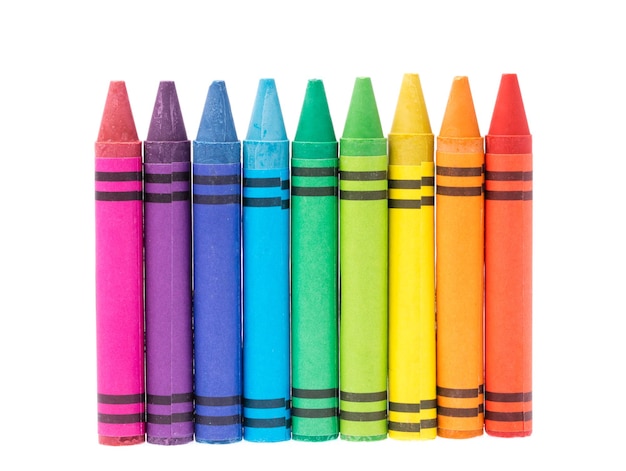 Photo crayon isolated on white background