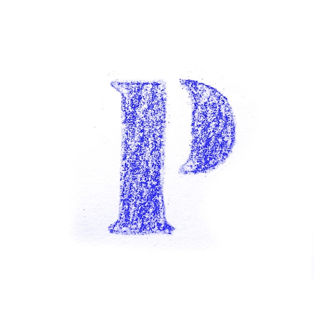 Crayon karakter alfabet en tekens geïsoleerd over de witte achtergrond