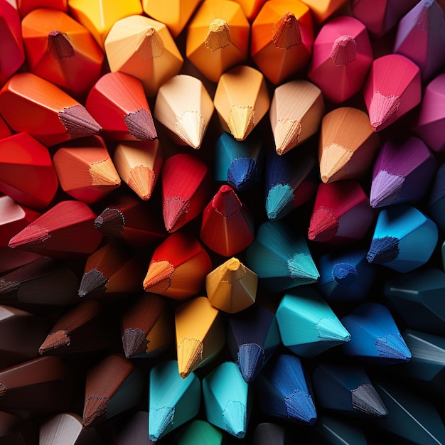 Фото Фон цветных карандашей