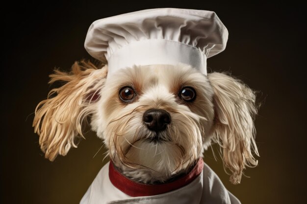 crazy animal chef portrait