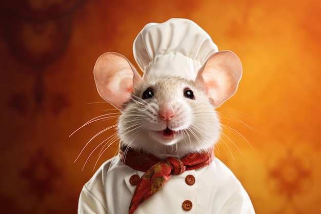 crazy animal chef portrait