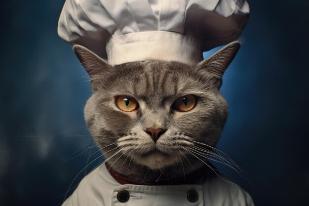 crazy animal chef portrait