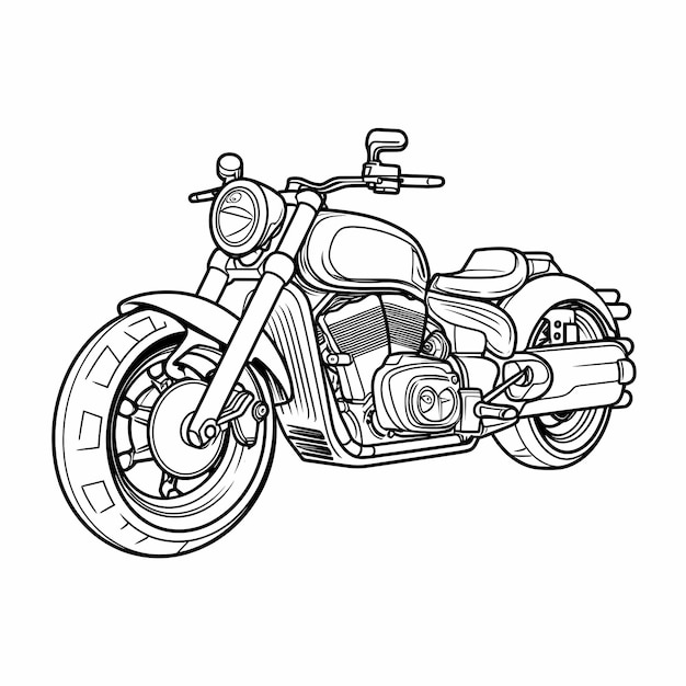 Photo crazy for motorcycles vibrant cartoonstyle motorcycle coloring page with bold lines