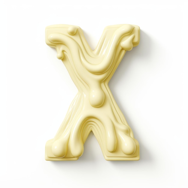 Cream 3d Cartoon Letter X zacht en chocoladeachtig snoepje