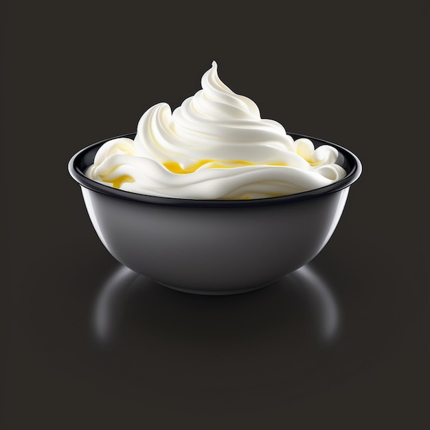 cream in a bowl illustration images