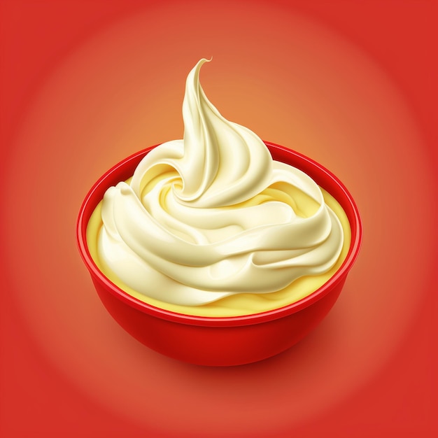 Photo cream in a bowl illustration images