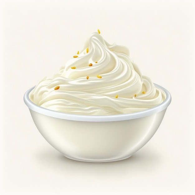 cream in a bowl illustration images