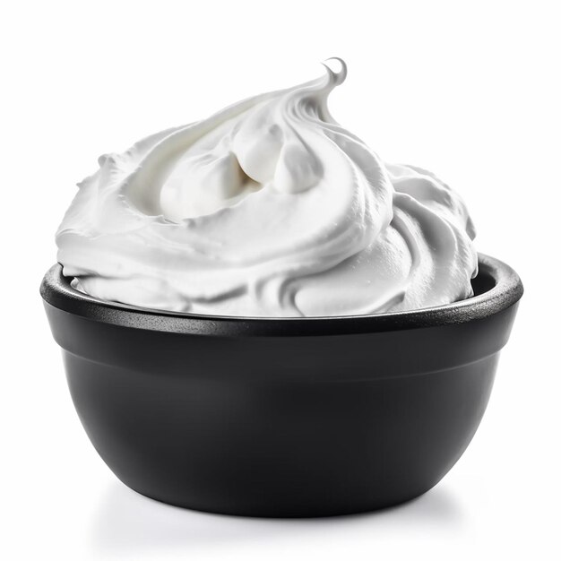 Cream in a bowl